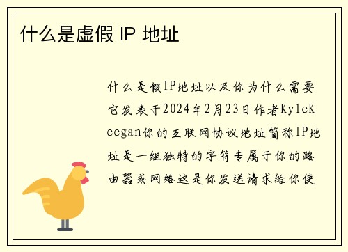 什么是虚假 IP 地址 